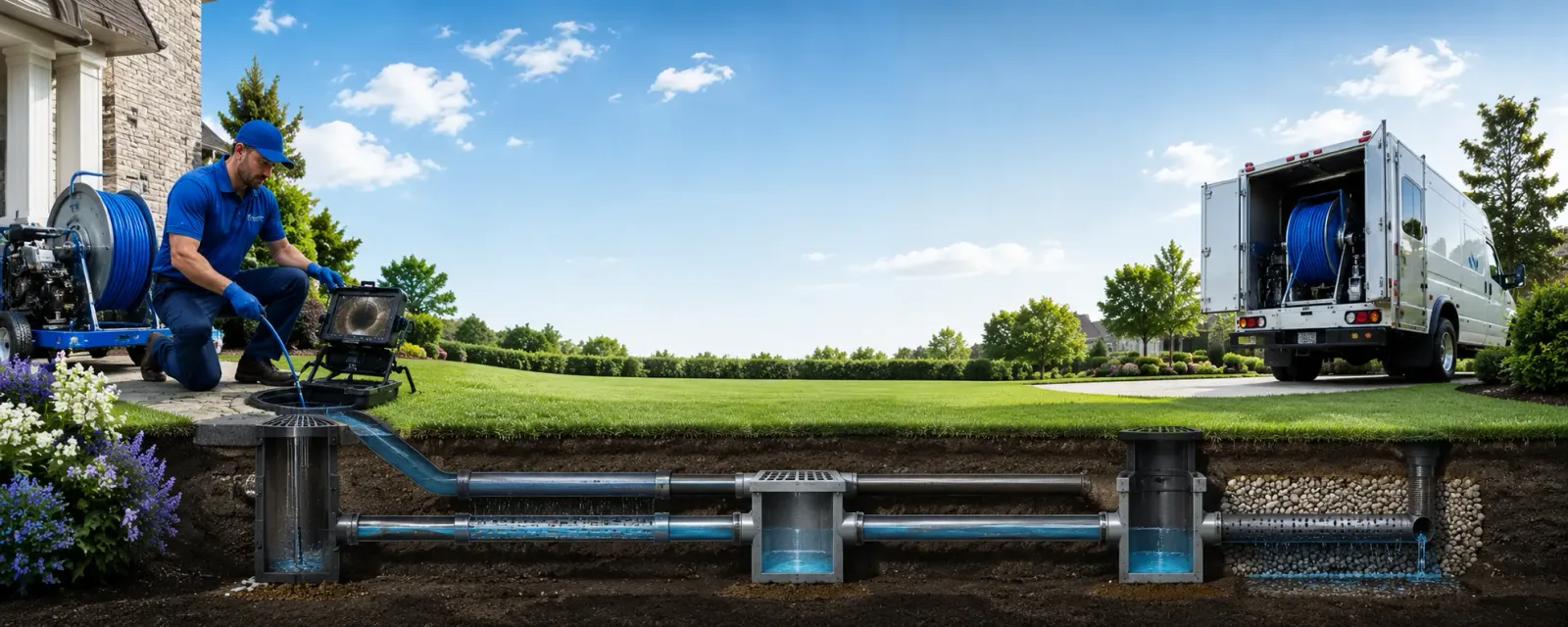 Outdoor drain cleaning information for Vinton, IA